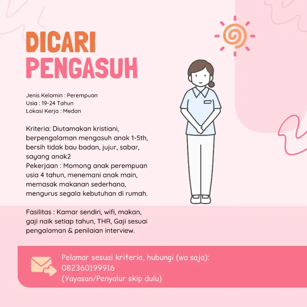 Dicari Tenaga Pengasuh