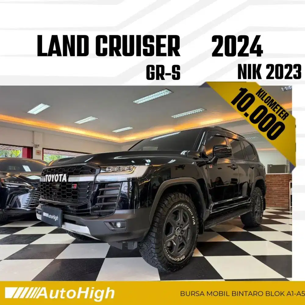 DP10% [Km10.000] Land Cruiser GR 2023 Black / VXR Reg 2025 #AUTOHIGH