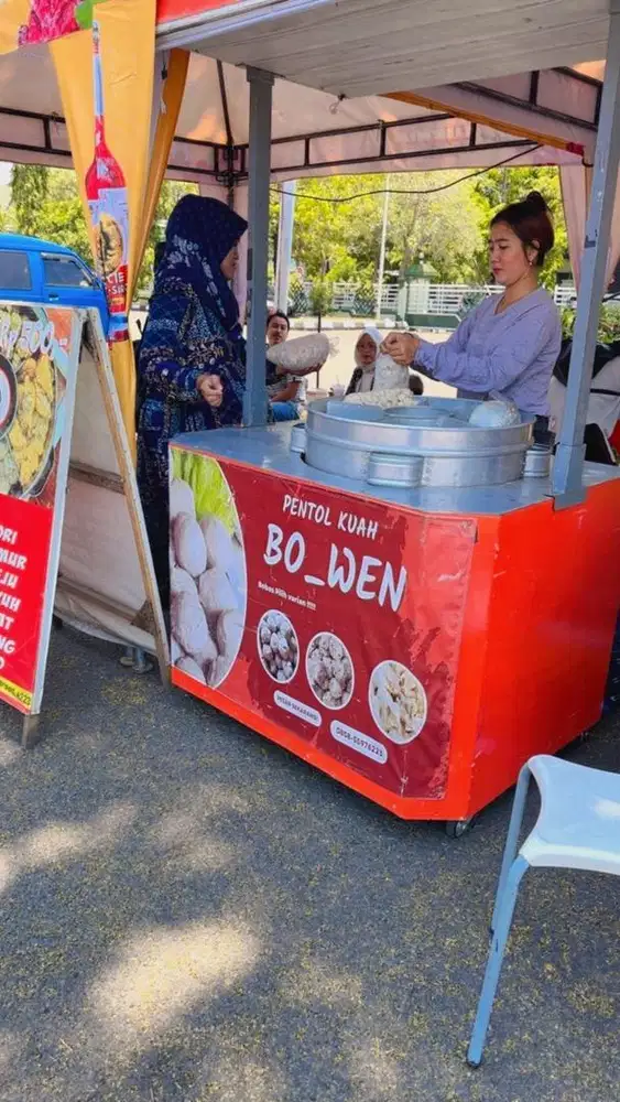 rombong pentol lengkap satu set