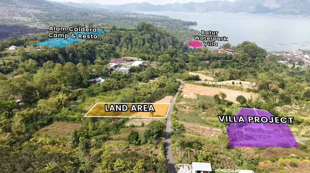 Tanah Kavlingan Villa  View Danau Dan Gunung Batur Kintamani Banggi