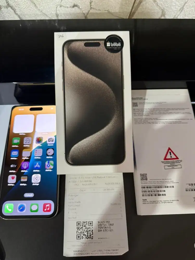 iphone 15 promax 256gb ibox second