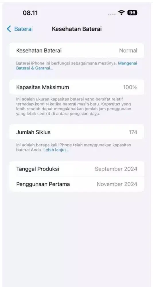 IPHONE 15 PLUS, BH 100 %, TIDAK PERNAH SERVICE MURNI IBOX