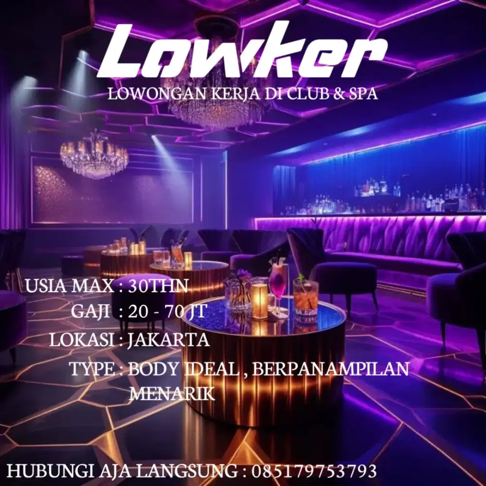 LOWONGAN LC CLUB&SPA , GAJIAN HARIAN,TANPA KONTRAK INTERVIEW GAK RIBET