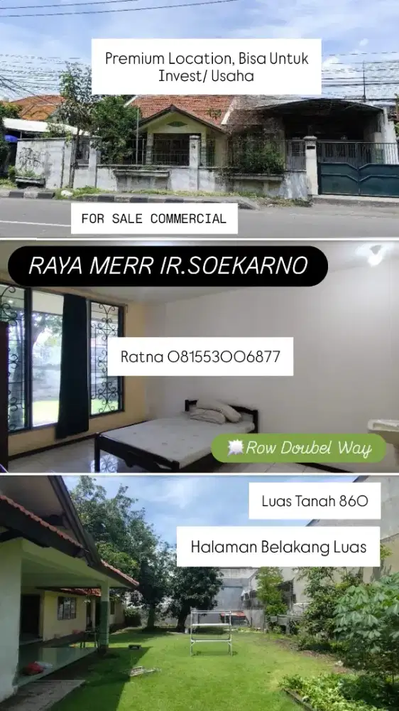 Dijual Raya Commercial Raya Merr Ir Soekarno