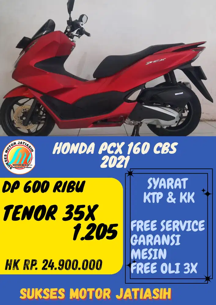 DP MURAH HONDA PCX 160 CBS 2021 DP 900 BISA CASH/KREDIT MENGGUNAKAN CC