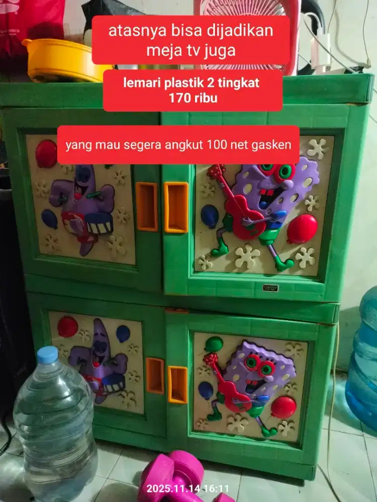 Lemari plastik 2 tingkat