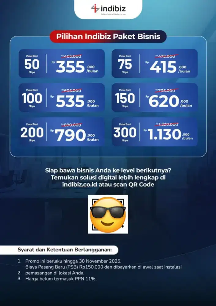 Terima Pendaftaran Wifi INDIBIZ & WMS FIT