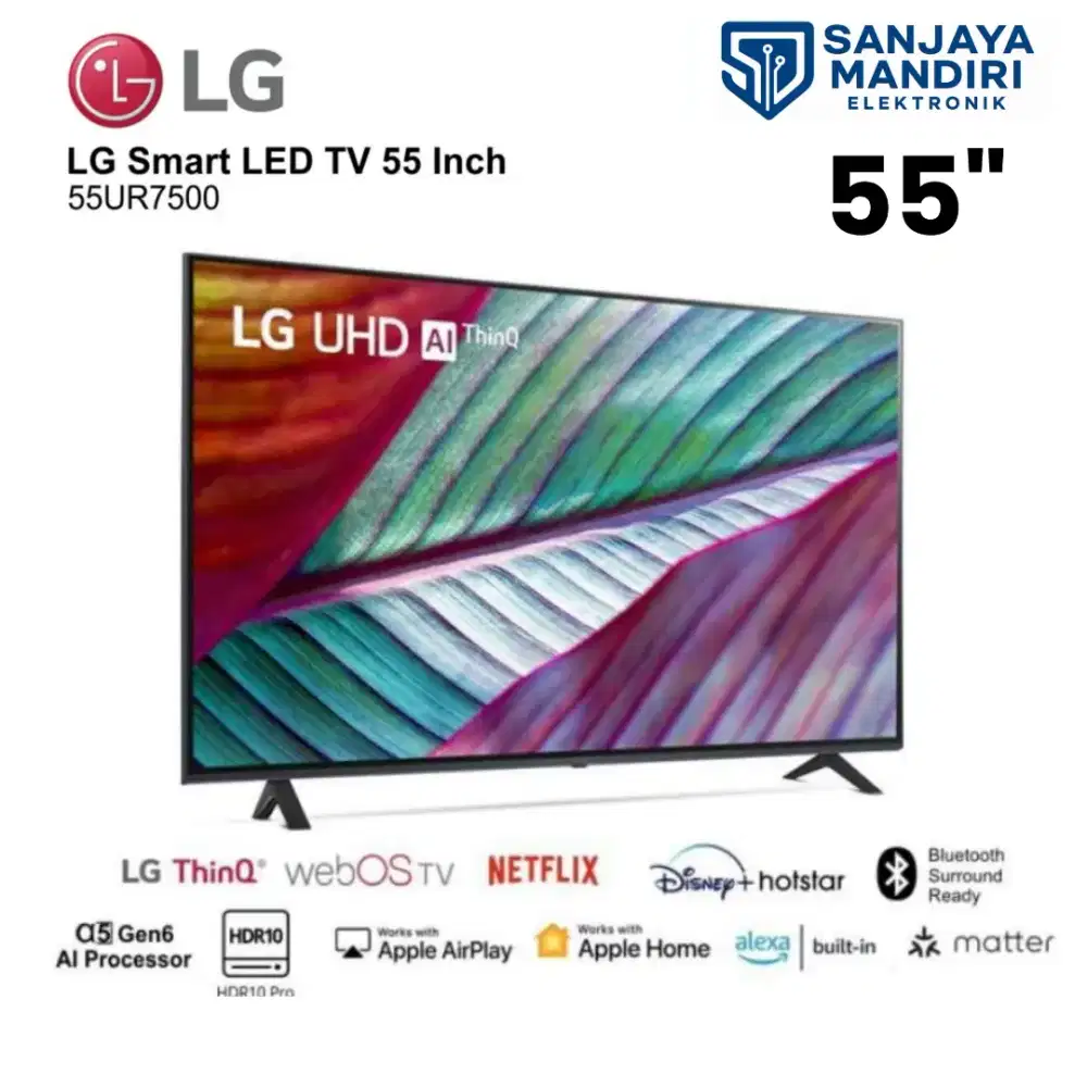 LG Real 4K TV UHD 55 Inch Smart TV 55UR7500 HDR10 PRO Dolby WebOS HGIG