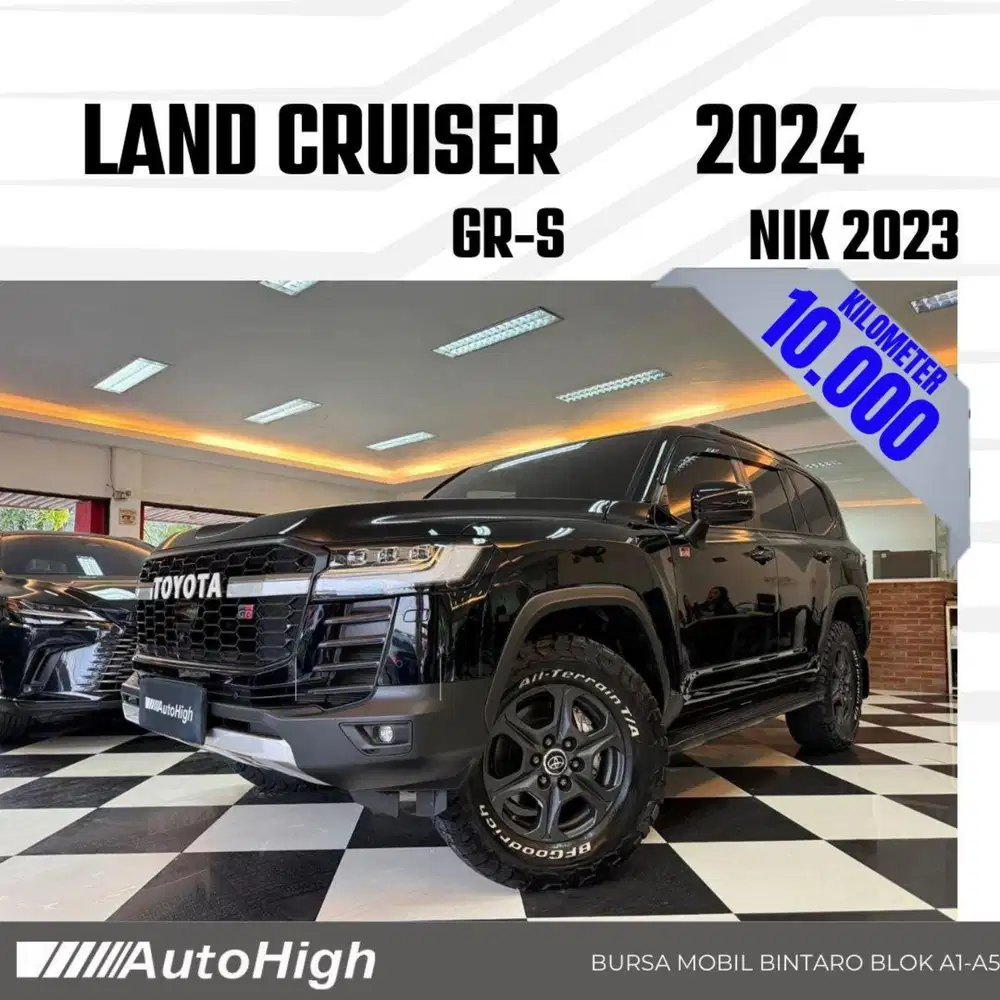 DP10% [Km10.000] Land Cruiser GR 2023 Black / VXR Reg 2024 #AUTOHIGH