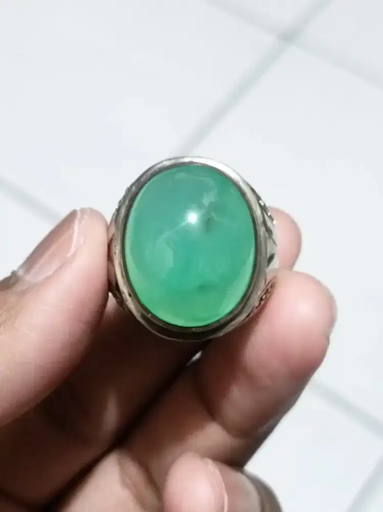 Cincin Batu Chrysoprase Giok Australia
