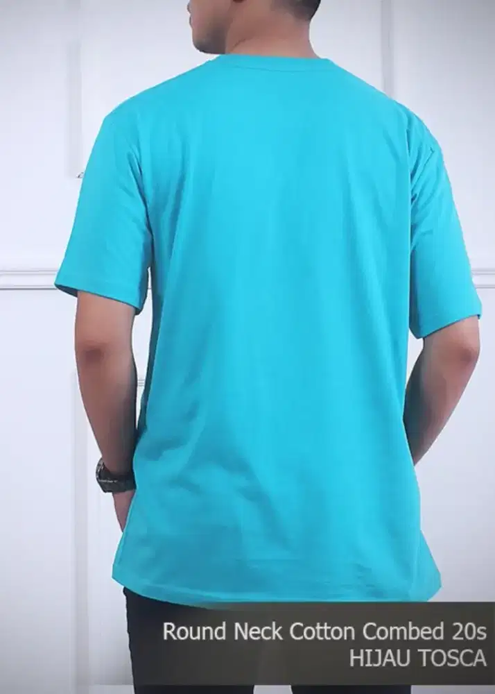 Kaos Polos Hijau Tosca Cotton Combed 20S