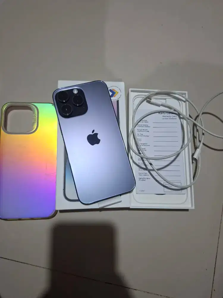 Iphone 14 pro max 256gb ex garansi resmi ibox deep purple