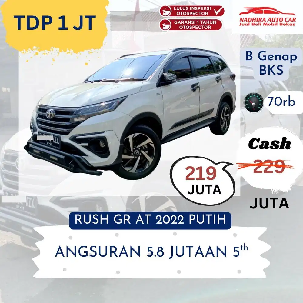 Promo Kredit DP 1 Juta Rush GR AT 2022 Putih