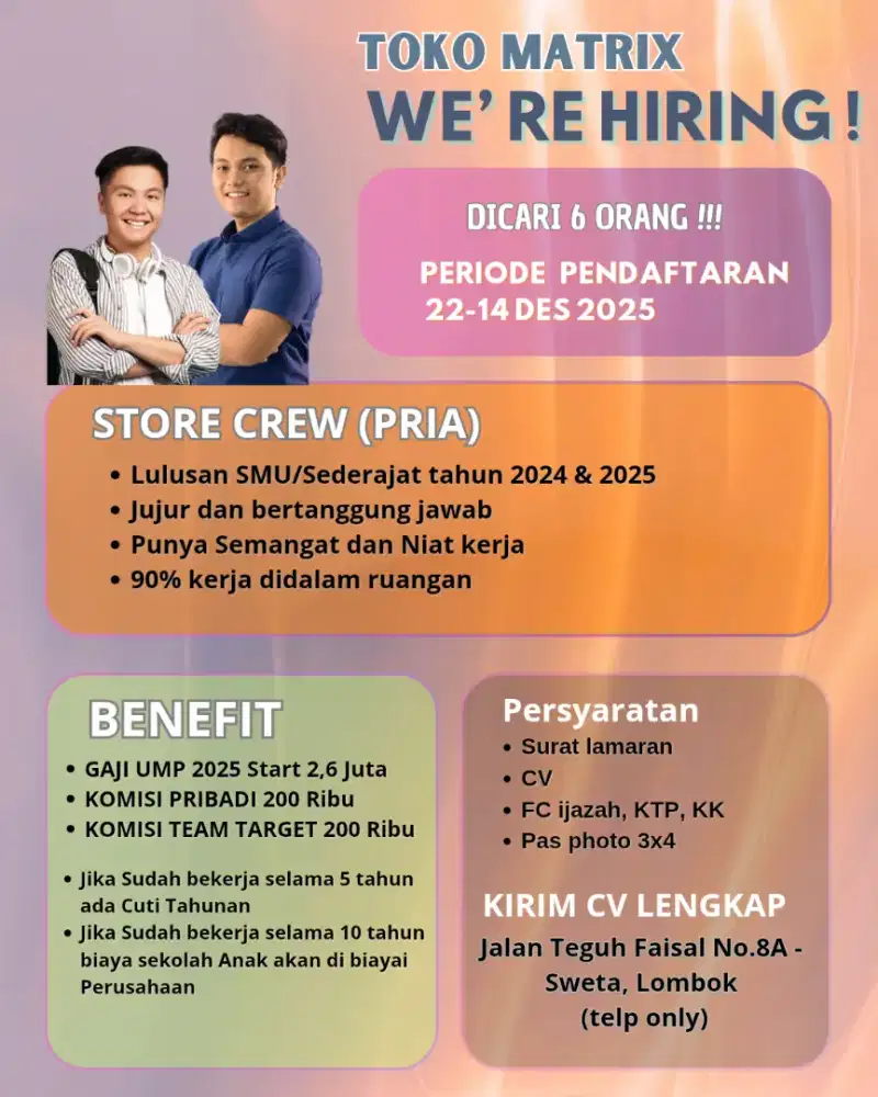 Loker staf operasional