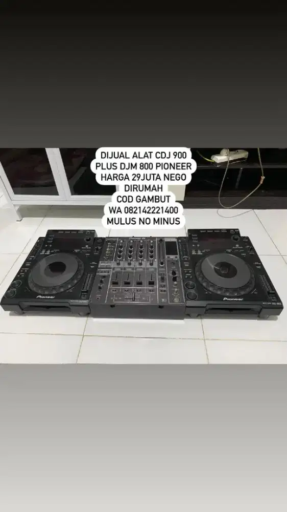 Dijual satu set alat cdj 900 & djm 800 pioneer plus tas udg