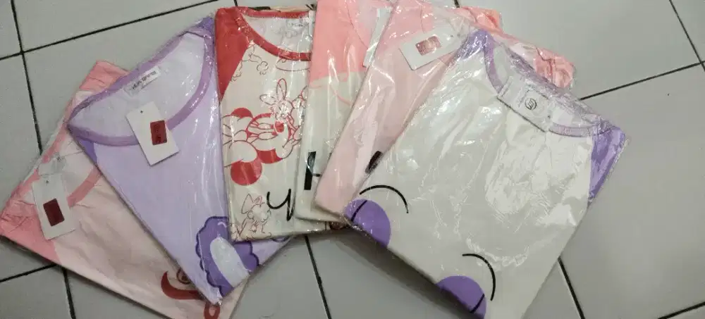 Daster kaos bahan baby terry