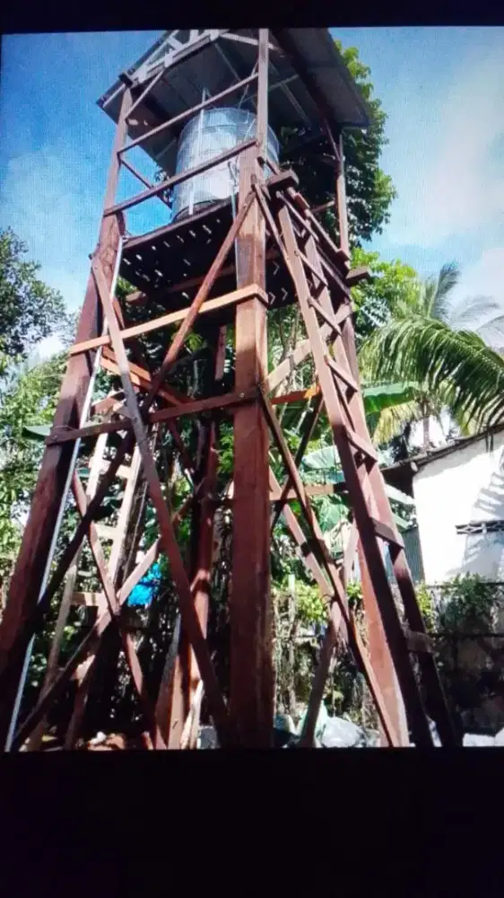 Tower tandon tiang 10/10 tinggi 4 mtr