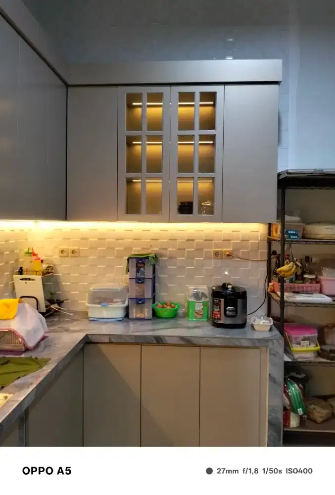 Kitchen set aluminium double layer anti rayap tahan lembab