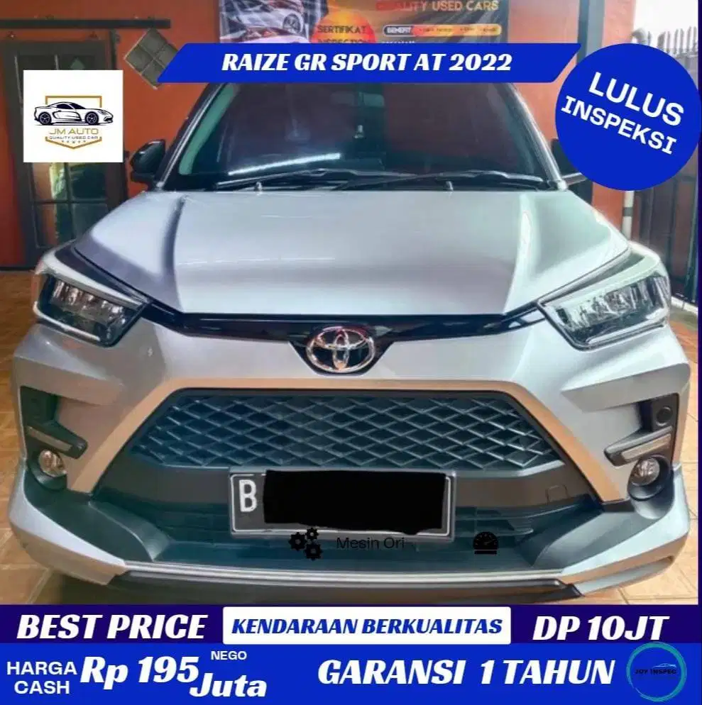 TOYOTA RAIZE GR SPORT TWO TONE TH 2022,ISTIMEWA,TERMURAH,SIAP PAKAI