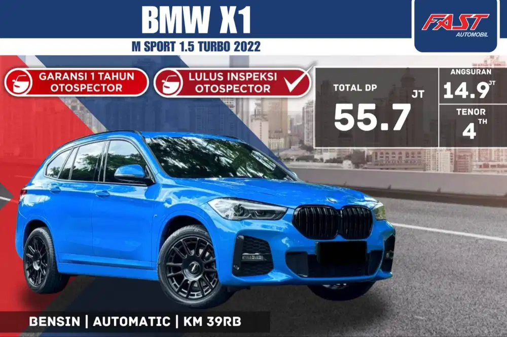BMW X1 M SPORT 2022 PANORAMIC KM.39RB & PAJAK PNJANG WARRANTY ON #F3ST