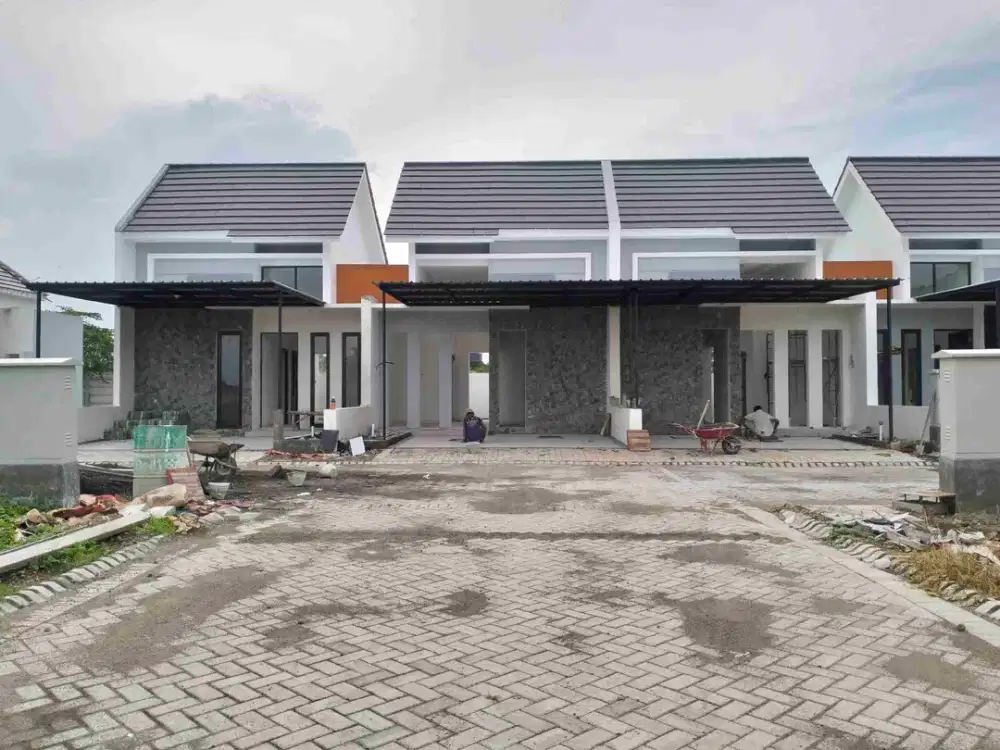 Dijual rumah baru minimalis di barat Gedangan dekat ke Aloha Bundaran Waru Pintu TOL dan Juanda