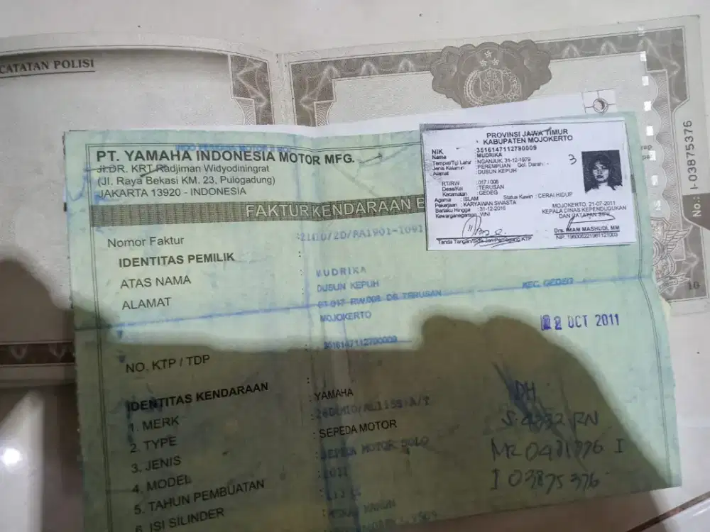 Jual mio thn 2011Surat lengkap .mati