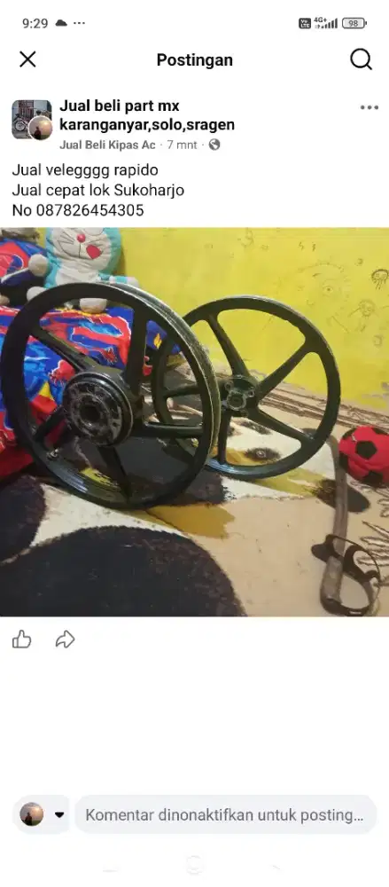 Jual veleg rapido lok Sukoharjo