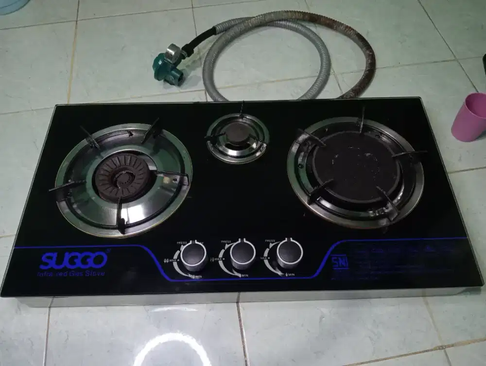 Jual Cepat:Kompor Gas Infra-Red SUGGO 3 Tungku - Hemat Gas & Praktis!