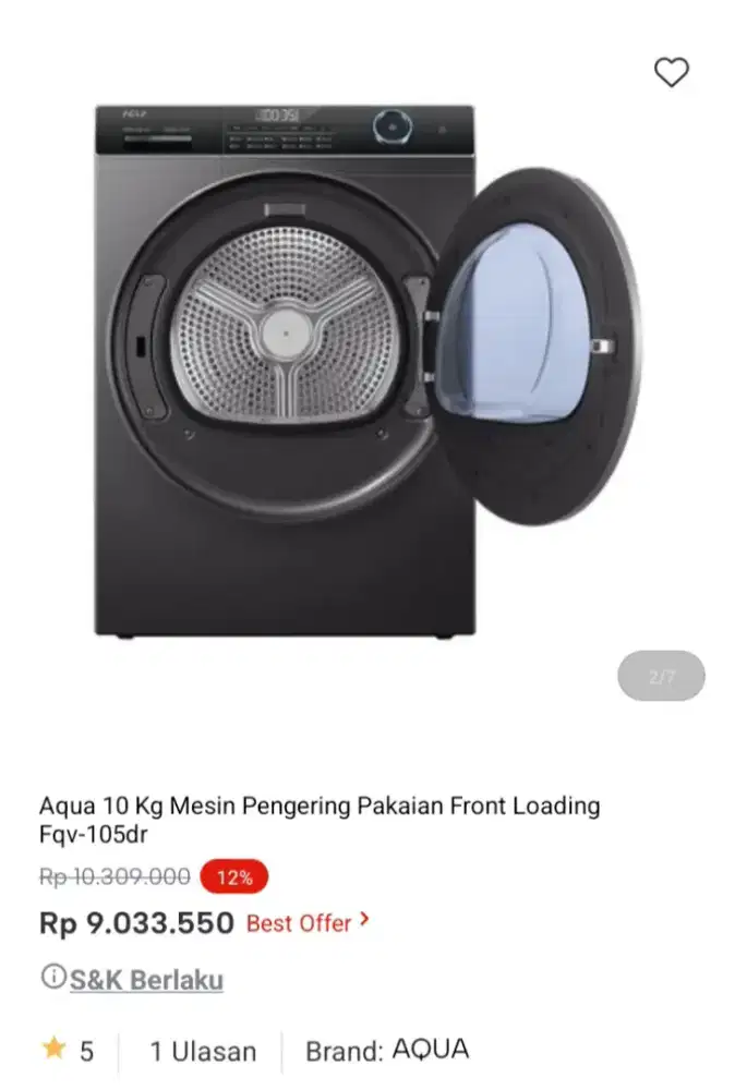 PROMO KREDIT AQUA 10 KG MESIN CUCI PENGERIN PAKAIAN
