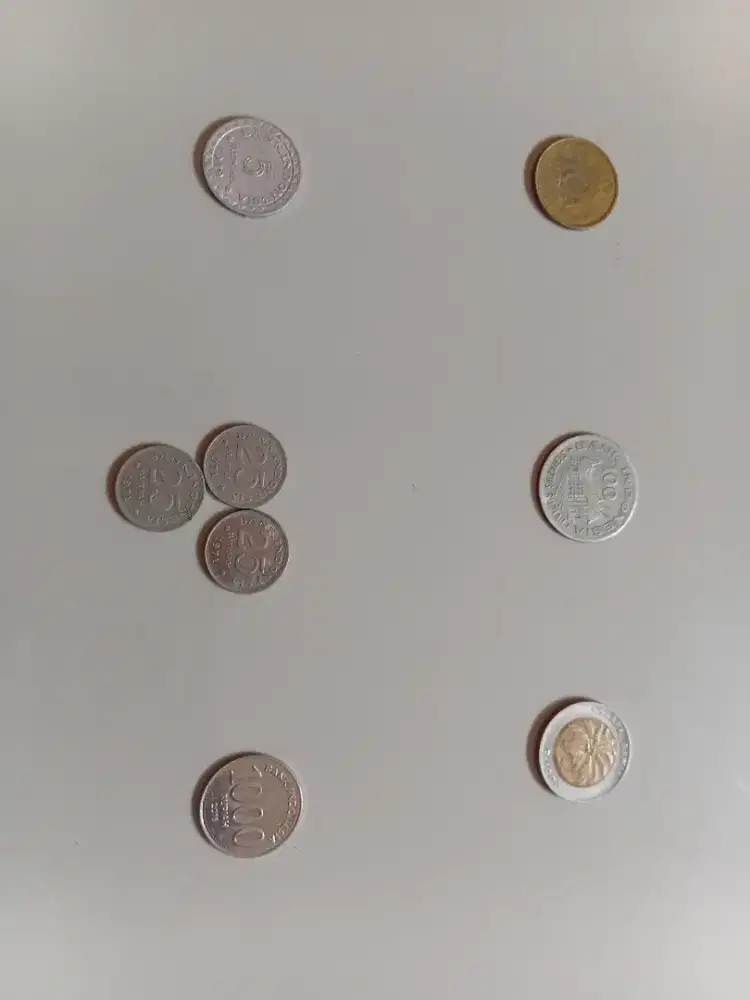 Koin uang rupiah antik