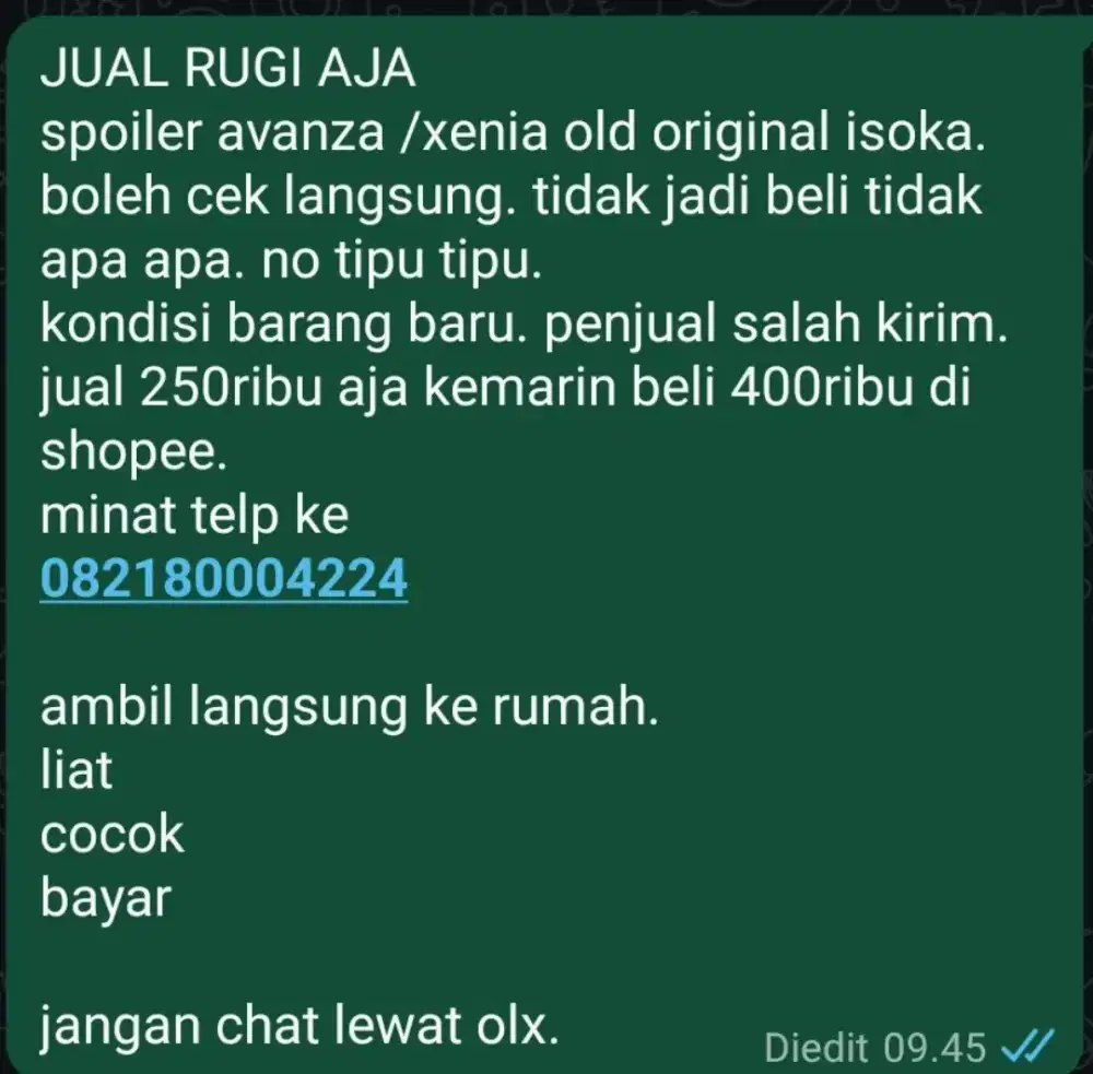 SPOILER AVANZA XENIA