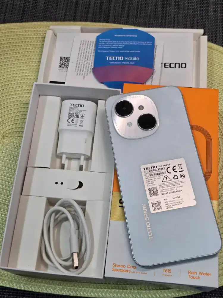 Tecno Spark Go 1 3/64GB Fullset Mulus