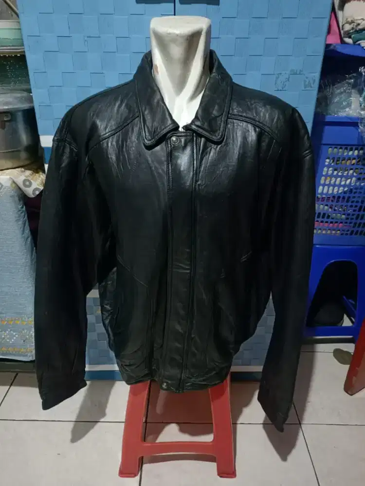 Jaket kulit asli import