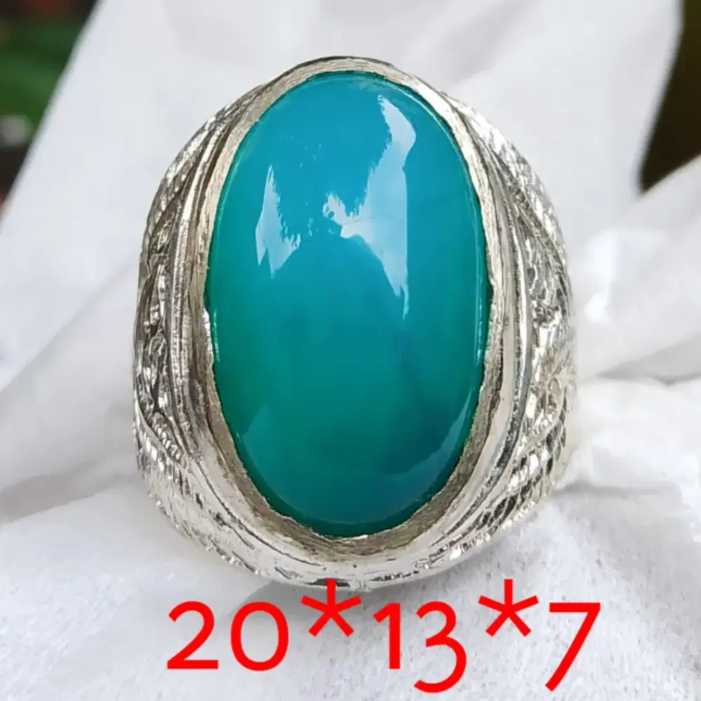 Bacan Doko kristal dim 20*13*7 ring alfaka size 8 net harga