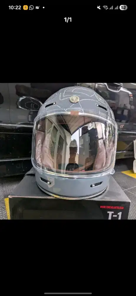 Helm torc t1 nardo grey xl, like new. Bukan biltwell , helm retro