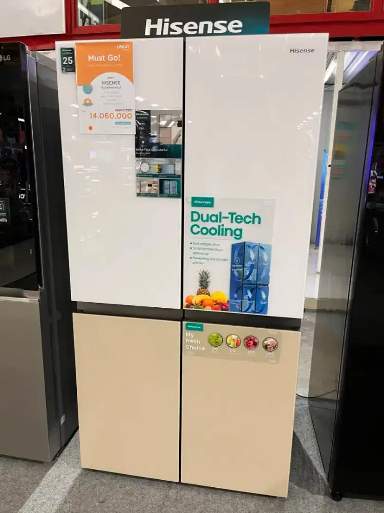HISENSE SideBySide Kredit tanpa Dp Gratis 2x cicilan Promo terbatas!!