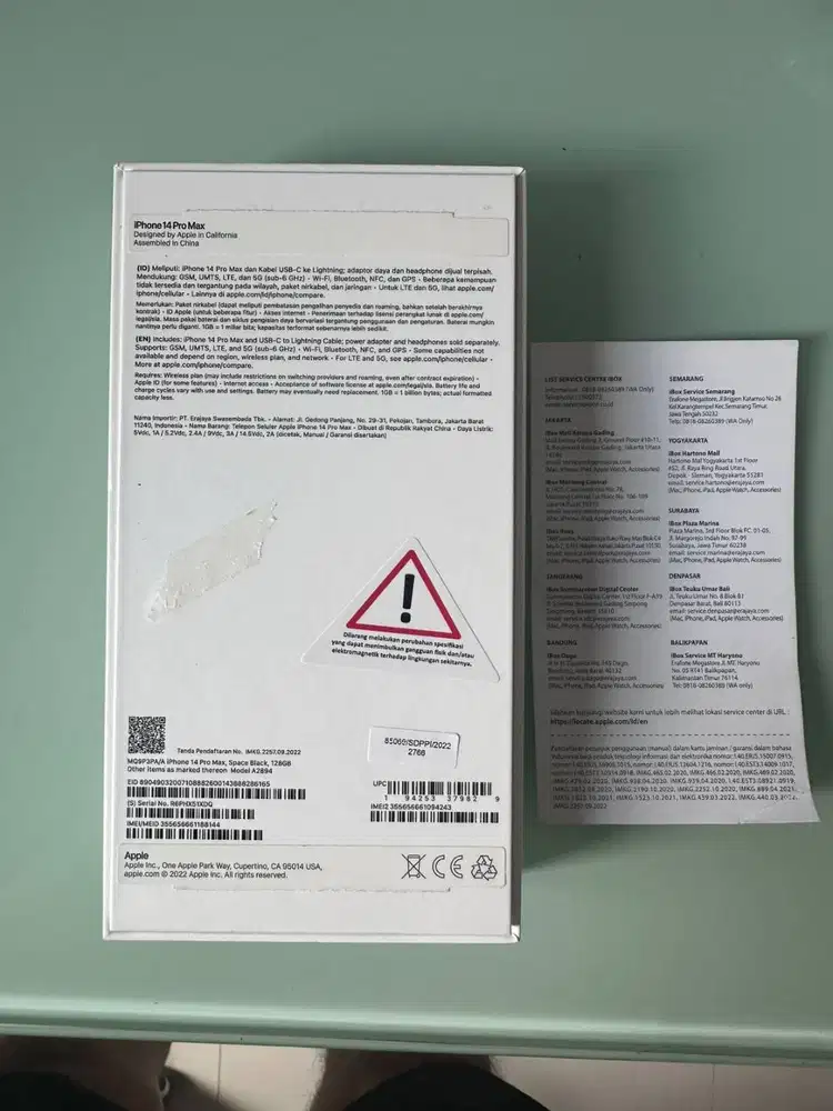 Jual iphone 14 pro max space black 128 gb
