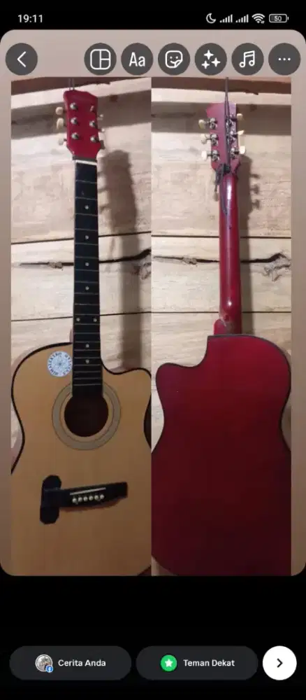 Jual gitar peganini barang masih ada senar nya..cuma d fto gk ada