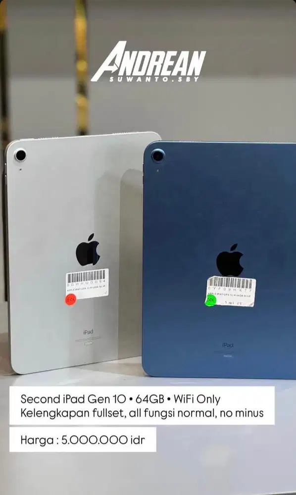 Second iPad Gen 10 Wifi 64 gb iBox