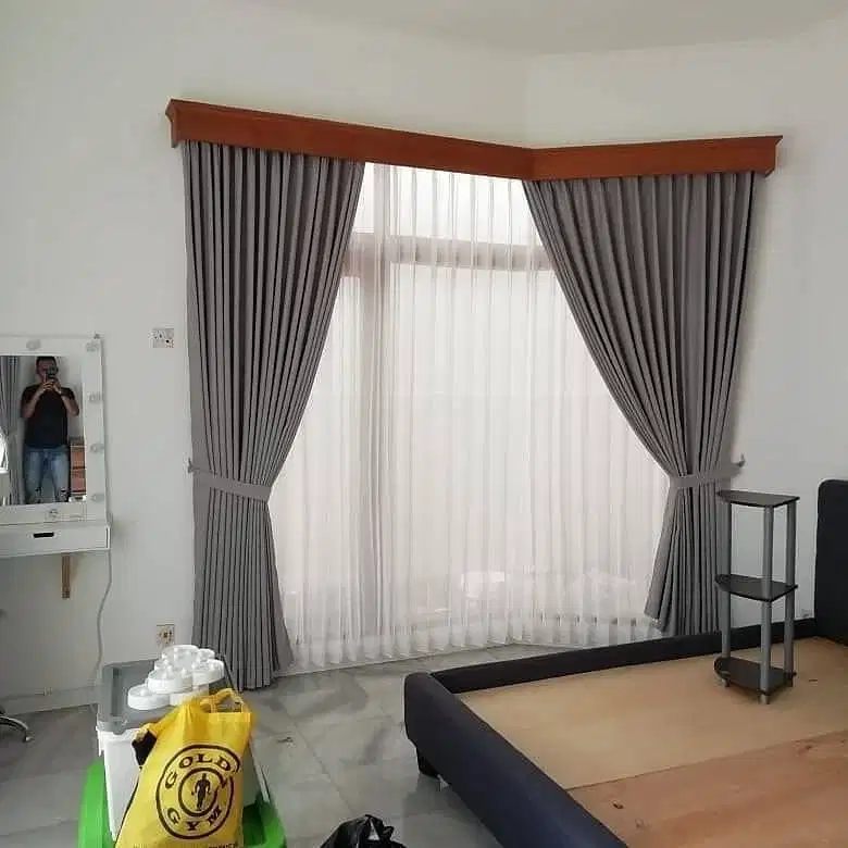 Cod Gorden Blackout Pasang Skat Klinik Hordeng Pintu Gordyn Vitrase