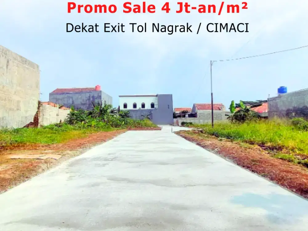 Dekat Tol Nagrak Kota Wisata, Kavling SHM Cibubur. Bisa Cicil 12x