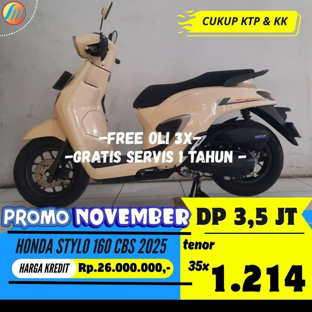 KREDIT HONDA STYLO 160 CBS 2024 DP HANYA 3,5JUTA ANGSURAN TERJANGKAU