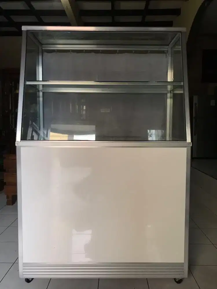 Etalase Warung Aluminium Kaca 125cm