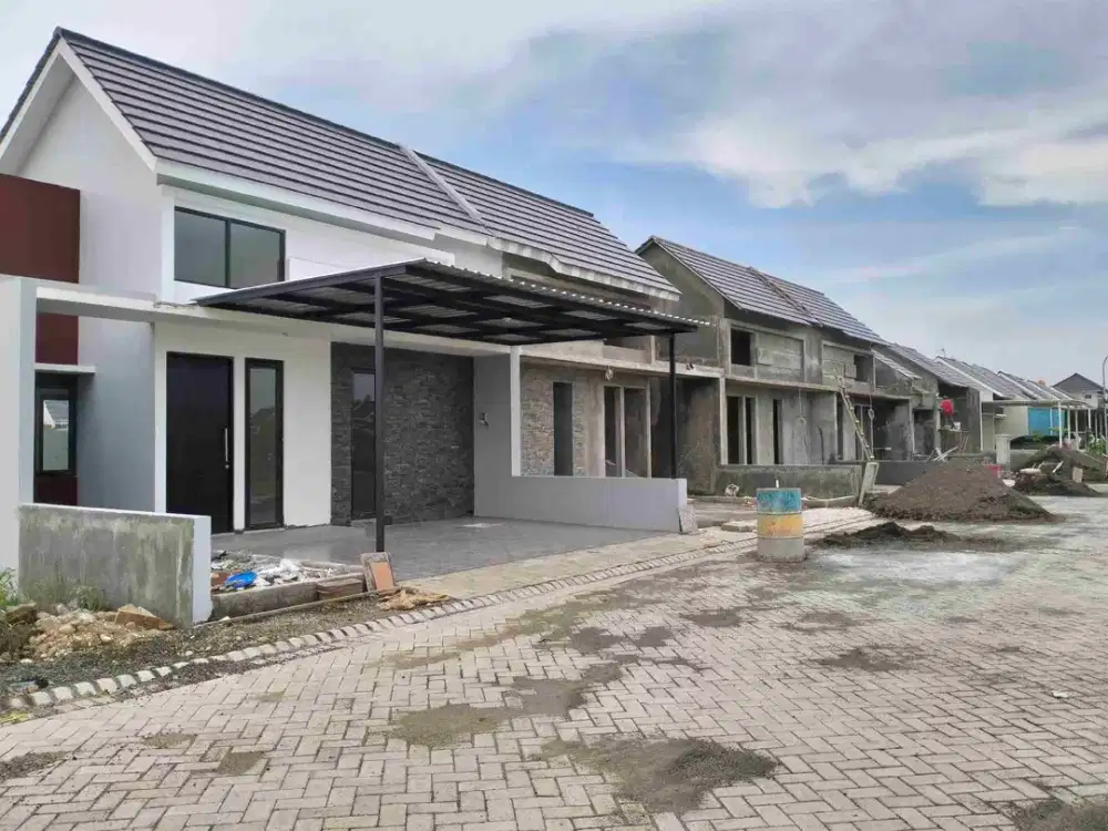Dijual rumah baru minimalis di barat Gedangan dekat ke Aloha Bundaran Waru Pintu TOL dan Juanda