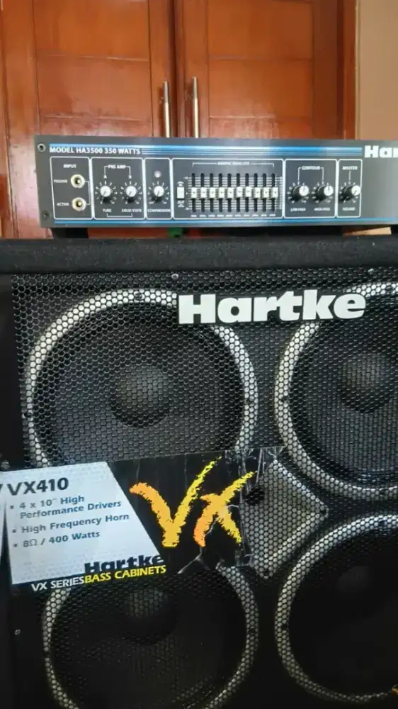 Amp bass head cabinet hartke ha3500 baru ex disply toko