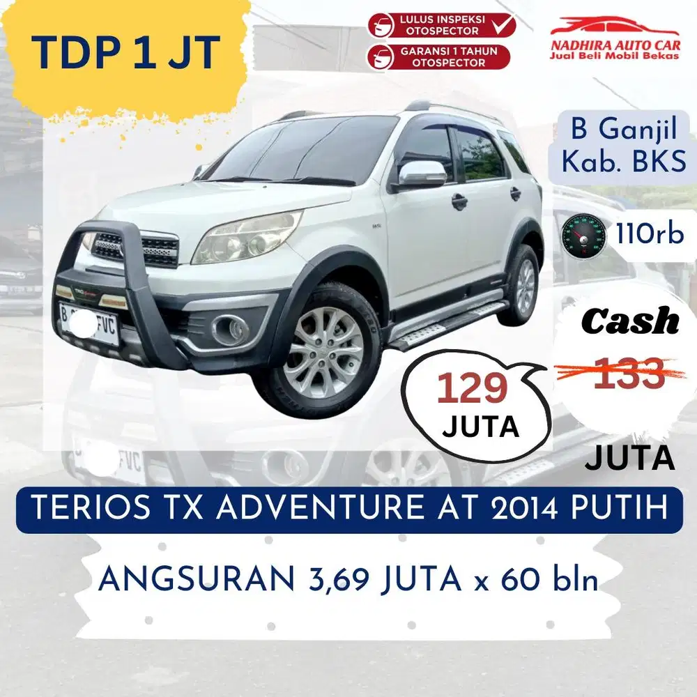 Promo Kredit DP 1 Juta Terios Adventure 2014 AT Putih