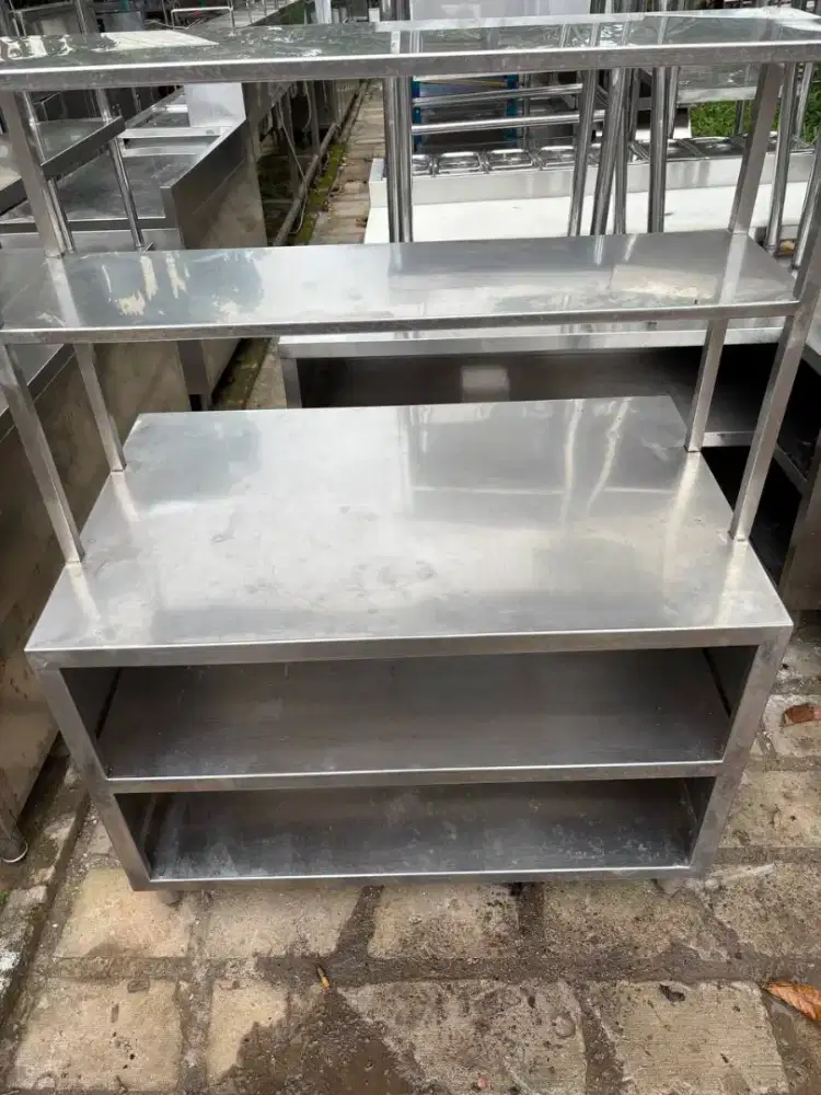 kabinet 3 susun + upper stainless steel