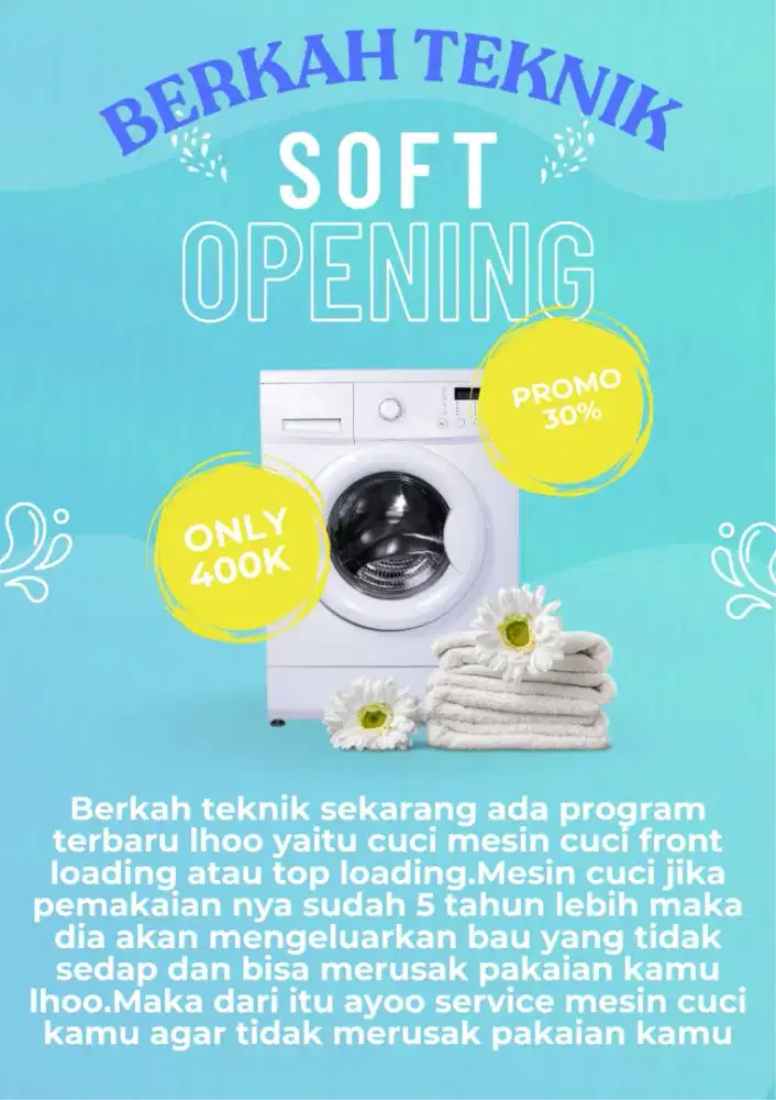 servis ac dan mesin cuci