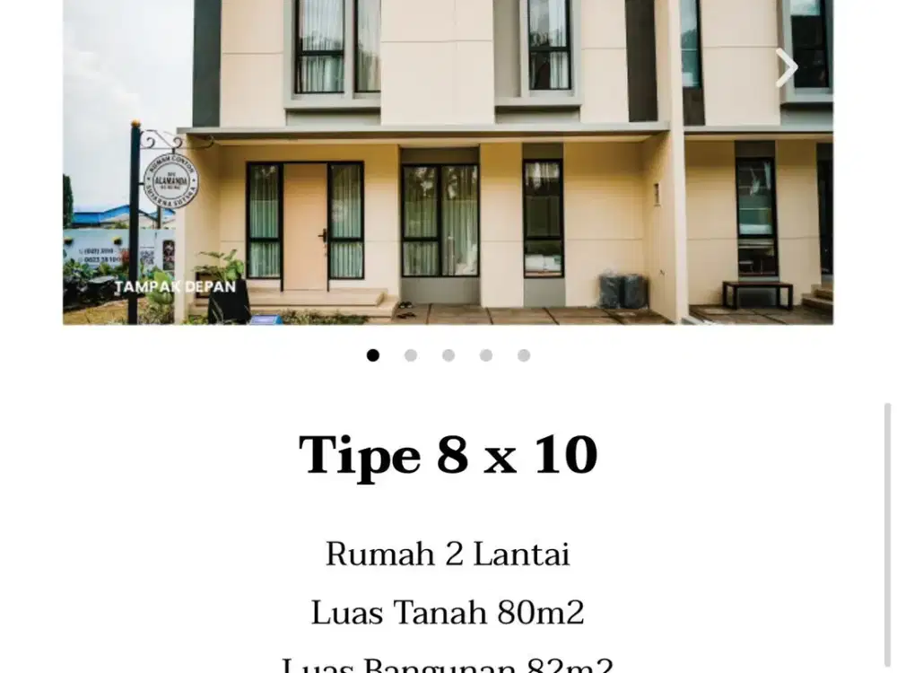 Disewakan rumah baru 2 lantai lokasi depan di Astha Suvarna Sutera