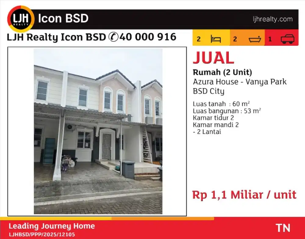 Rumah di Vanya Park
Cluster Azura BSD